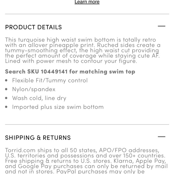 Torrid Pineapple swim bottom size 3 - Picture 4 of 8